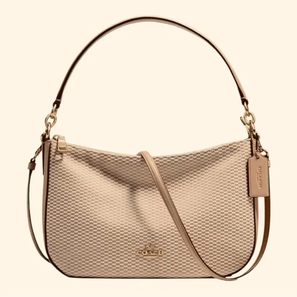 Coach Chelsea Tan 2 Way Bag Sold Out Online MSRP $452 - Picture 2 of 9